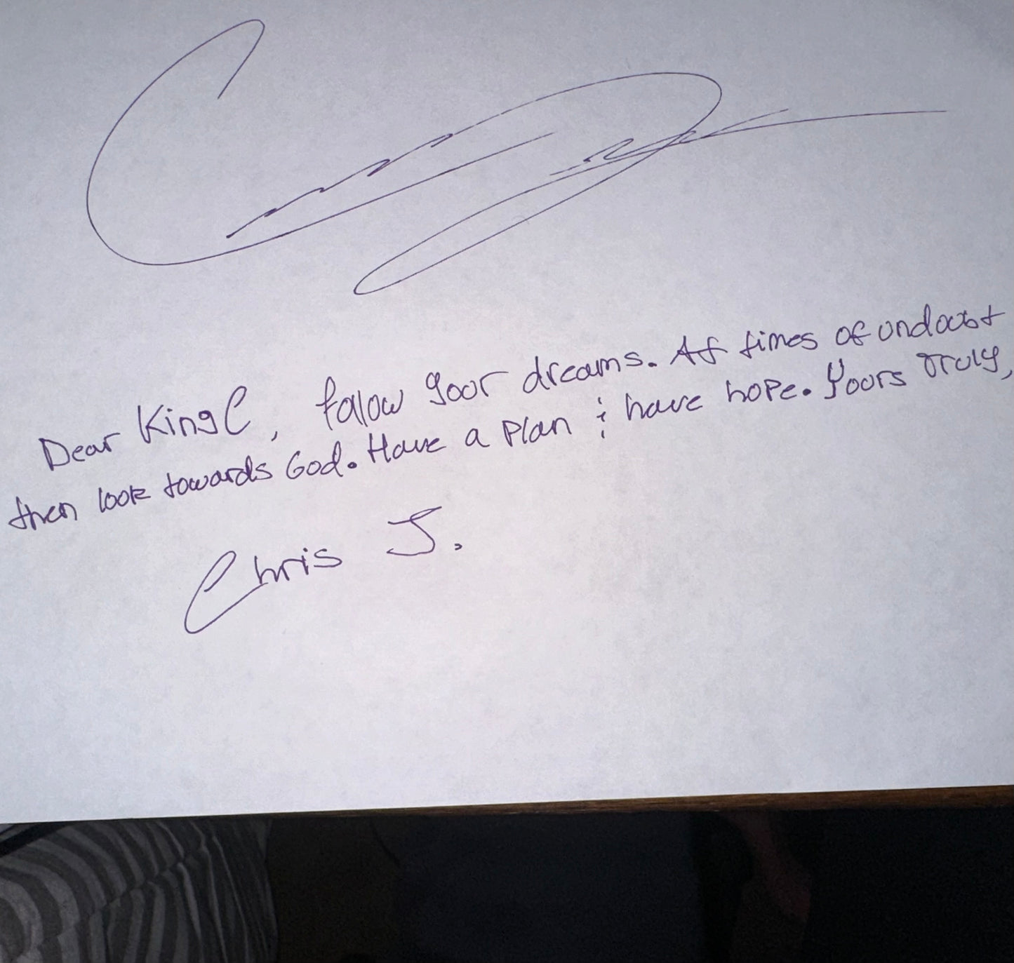 CHRIS J Autograph + Message *Digital Delivery* - Test Product